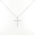 K18WG クロス ダイヤモンド ネックレス 0.70CT