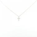 K18YG クロス ダイヤモンド ネックレス