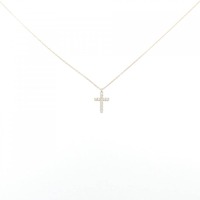 K18YG クロス ダイヤモンド ネックレス