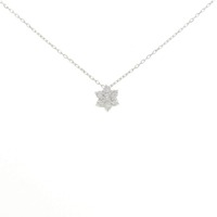 【新品】K18WG ダイヤモンド ネックレス 0.10CT