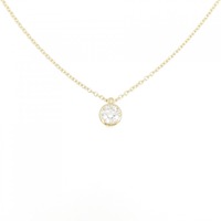 K18YG ソリティア ダイヤモンド ネックレス 0.198CT