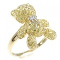 K18YG ベア サファイヤ リング 1.00CT