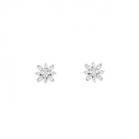 ポンテヴェキオ フラワー ダイヤモンド ピアス 0.20CT