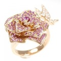 750YG ローズ サファイヤ リング 0.75CT