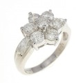 PT フラワー ダイヤモンド リング 1.00CT