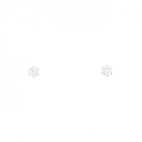 K18WG ソリティア ダイヤモンド ピアス 0.25CT