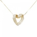 K18YG パヴェ ダイヤモンド ネックレス 0.31CT
