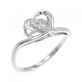 PT ハート ダイヤモンド リング 0.08CT