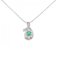 PT エメラルド ネックレス 0.31CT
