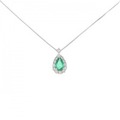 【新品】PT エメラルド ネックレス 0.28CT