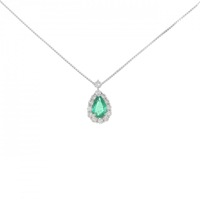 【新品】PT エメラルド ネックレス 0.28CT