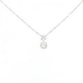 K18WG フラワー ダイヤモンド ネックレス 0.17CT