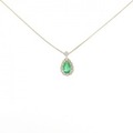 【新品】K18YG エメラルド ネックレス 0.20CT
