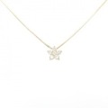 K18YG フラワー ダイヤモンド ネックレス 0.30CT