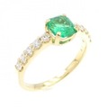 【リメイク】K18YG エメラルド リング 0.65CT コロンビア産