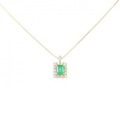 【新品】K18YG エメラルド ネックレス 0.25CT