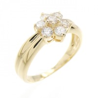K18YG フラワー ダイヤモンド リング 0.50CT