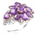 K18WG/K18PG フラワー ガーネット リング 4.00CT