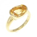 K18YG シトリン リング 2.20CT