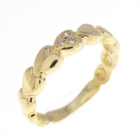 K18YG ハート ダイヤモンド ピンキー リング 0.015CT