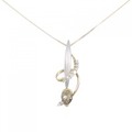 K18YG/PT ダイヤモンド ネックレス 1.034CT