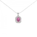 K18WG ルビー ネックレス 1.51CT