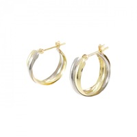 K18スリーカラー ピアス