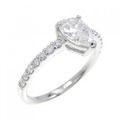 【リメイク】PT ダイヤモンド リング 1.039CT G SI1 ペアシェイプ