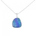 K18WG ボルダーオパール ネックレス 17.32CT