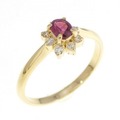 K18YG ルビー リング 0.22CT