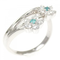 PT フラワー トルマリン リング 0.04CT