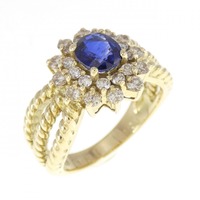K18YG サファイヤ リング 0.85CT