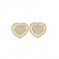 K18YG ハート ダイヤモンド ピアス 1.00CT