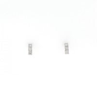PT スリーストーン ダイヤモンド ピアス 0.24CT
