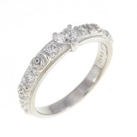 PT ハート ダイヤモンド リング 0.160CT