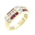 K18YG ルビー リング 0.35CT