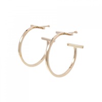 ティファニー Tワイヤー フープ ミディアム ピアス