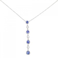 K18WG サファイヤ ネックレス 0.87CT