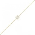 K18YG フラワー ダイヤモンド ブレスレット 0.20CT
