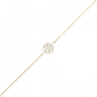 K18YG フラワー ダイヤモンド ブレスレット 0.20CT