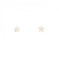 【リメイク】K18YG スター ダイヤモンド ピアス 0.12CT