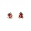 K18YG ガーネット ピアス 2.20CT