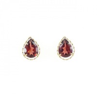 K18YG ガーネット ピアス 2.20CT