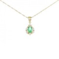 K18YG エメラルド ネックレス 0.48CT