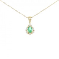K18YG エメラルド ネックレス 0.48CT