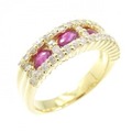 K18YG ルビー リング 0.63CT