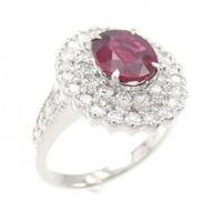 PT 非加熱 ルビー リング 2.07CT