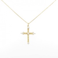 アヴァロン クロス ダイヤモンド ネックレス 0.10CT