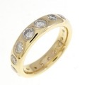 K18YG フルエタニティ ダイヤモンド リング 1.56CT