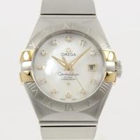 【新品】オメガ コンステレーションブラッシュ コンビ・11P YG 自動巻